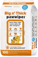 Petkin Big N Thick Paw Wipes 100 Orange Count Scented Heavy Duty Dog  Cat Wipes