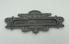 Antiker Briefschlitz Briefeinwurf Briefklappe Guss Briefe / Zeitungen Jugendstil