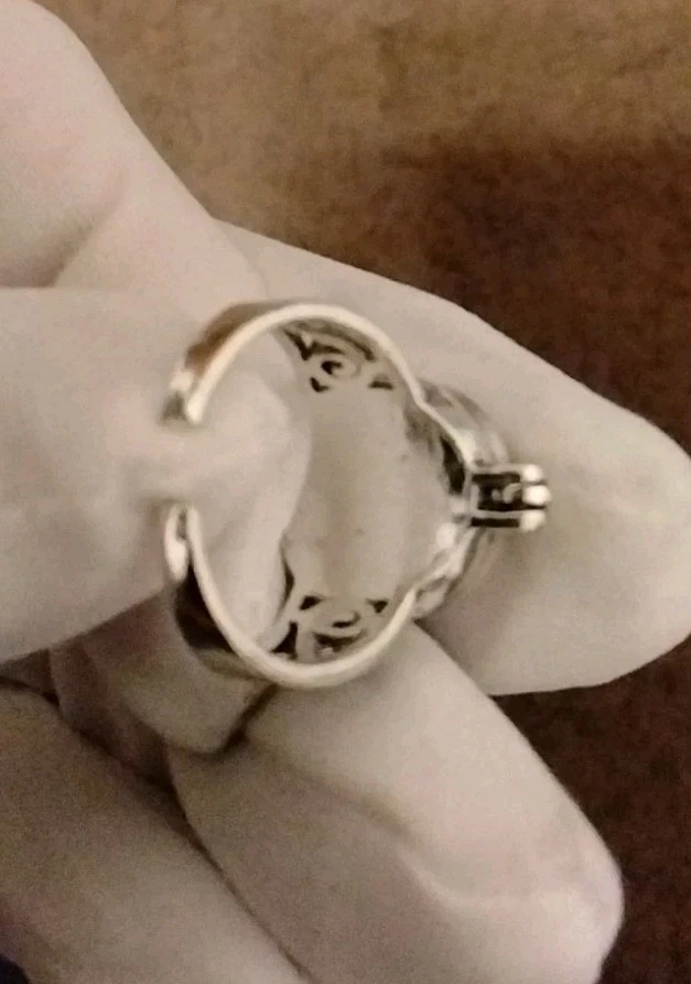 Past Master SILVER MOON n STAR POISON RING Secret Size Adjustable 7-14 - Image 4 of 4