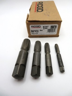 RIDGID Pipe Extractors  Set #880 For Removing Broken Thread Ends 1/8'' to 1/2''