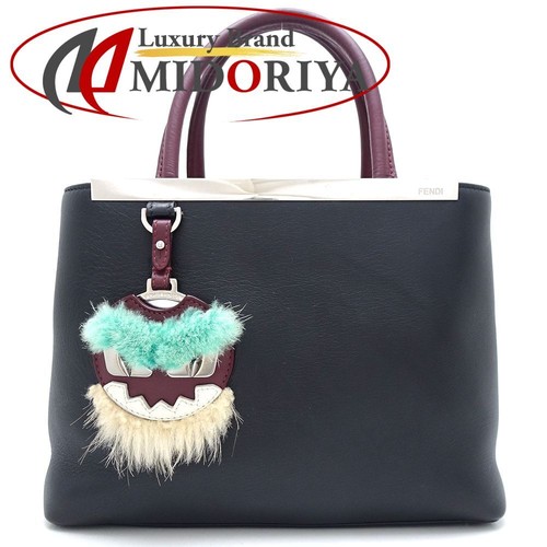 FENDI Petit Trousseau 8BH253 Handbag Monster Leather Black 352157 Used
