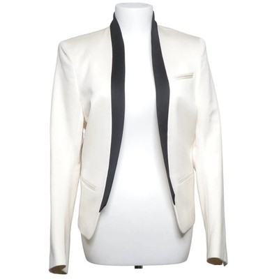 Balmain x H&M, Blazer, Größe: 42, Weiß/Schwarz, Baumwolle/Polyester/Wolle #ILC