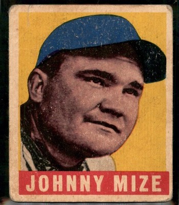 1948-49 Leaf #46 Johnny Mize - mk (back) (sku:3462)