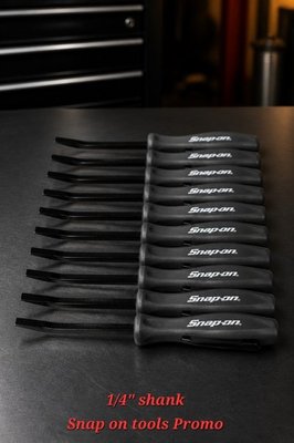 #ad 10X Dark Titanium Snap on tool Promo SE 1 4quot; Shank Angled PRY BAR amp; Clip GIFT $49.95