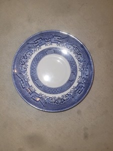 Vintage Blue Willow Saucers Churchill England (Set of 8) 5.5 in