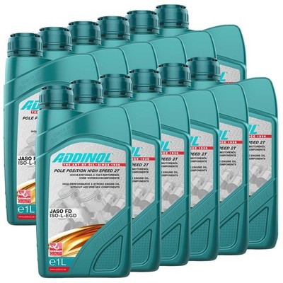 Motoröl ADDINOL 2-Takt Pole Position High Speed 2T 12 X 1 Liter für Aprilia KTM