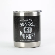 Rivers Edge Products 10oz Insulated Tumbler with Lid, Stainless Steel, Dirty