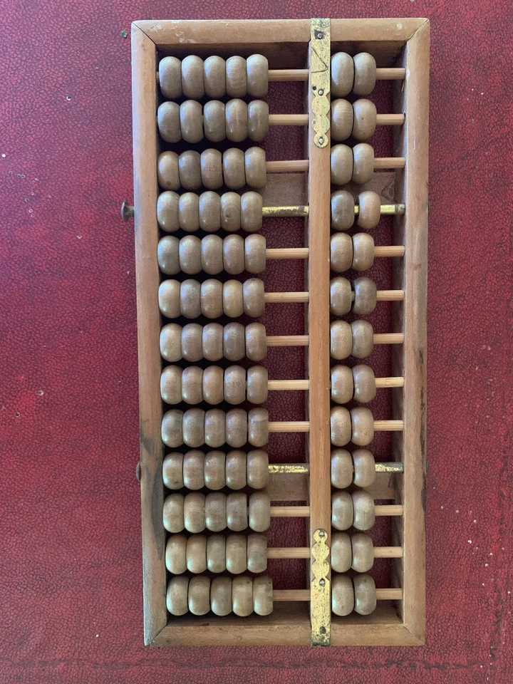 Antiguo ábaco chino Qing DY 91 cuentas Hainan Huanghuali Foto 4 de 4