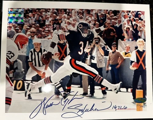 Walter Payton Bears HOF signed 8x10 photo LE Steiner Hologram Inscriptions