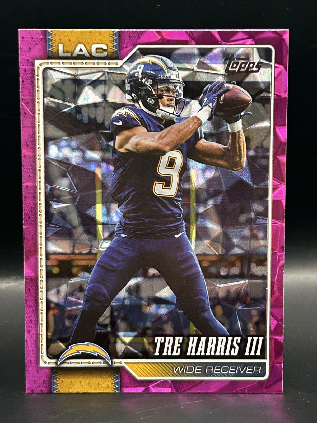 2026 Topps Flagship TRE HARRIS III Pink Diamante Los Angeles Chargers #106