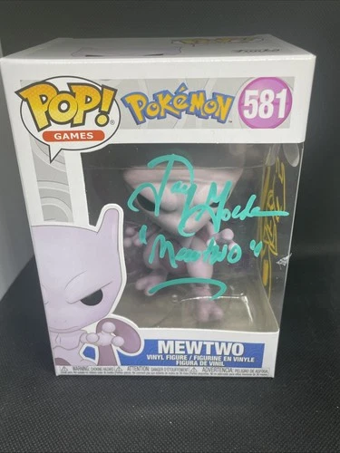 Jay Goede Signed Funko Pop! Pokémon Mewtwo #581- JSA COA Picture Inscription