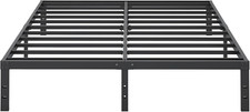 10 Inch King Size Bed Frame, Platform Metal Bed Frame King Heavy Duty Steel Slat