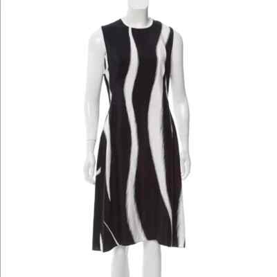3.1 Philip Lim black and white silk midi dress M