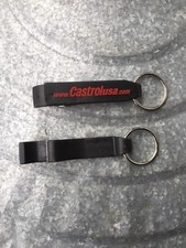 LOT of TWO Castrol GTX Motor Oil Logo Keychains With Bottle Opener. Nhra Ihra
