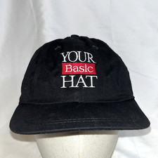 Your Basic Hat Cigarette Promotional Advertising Embroidered Black Adjustable