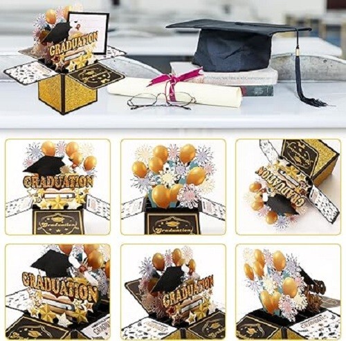 Graduation Pop Up Card 2025, 3D Happy Graduation Cards Happy Graduation Gifts fo - Picture 4 of 5