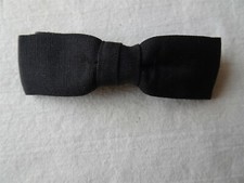 Vintage 1970's Boy's Child's Formal Black Pre-Tied Clip-On Bowtie, Best Clip