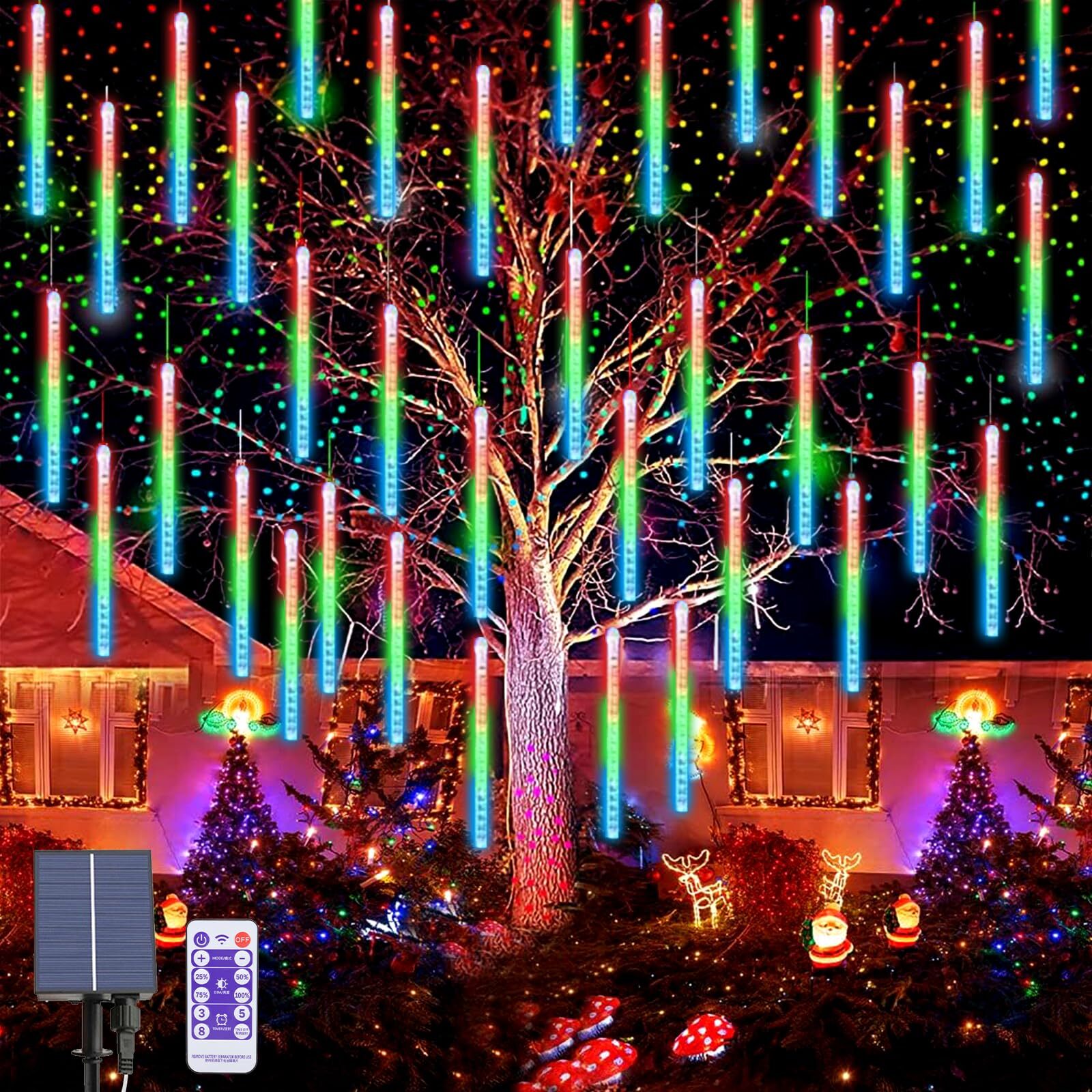Luci Solari Meteora OPAHUTER 10 Tubi 240 LED - Kit Decorativo Esterno