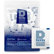  3 gram X 50 PK "Dry & Dry" Silica Gel Desiccant Packets(Reusable)-FDA Compliant