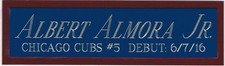 ALBERT ALMORA JR. CUBS NAMEPLATE FO AUTOGRAPHED SIGNED BAT-BASEBALL-JERSEY-PHOTO