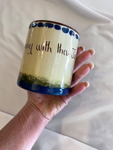 VTG Torquay Motto Ware Tobacco Jam Jar Rooster “Be Easy With Tha Jam” - Picture 13 of 17