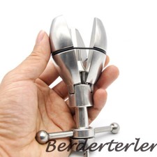 Stainless Steel Chastity Speculum Spreader Restraint Clamp Expander Dilator BDSM