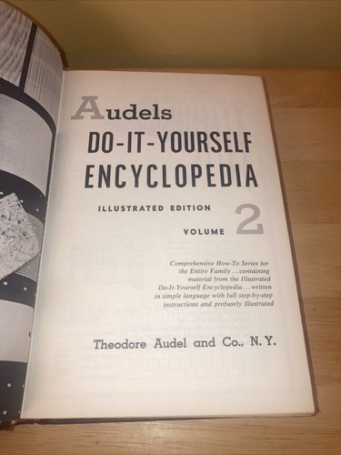 AUDELS DO-IT-YOURSELF Encyclopedia 2 Volume Set Hardbound Home Improvement 1960 - Picture 9 of 12