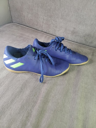 Adidas Nemeziz Messi 19.4 Indoor Kids 6 Blue Green Soccer Cleats EF1817 S150 - Picture 2 of 10