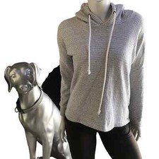 O  Neill Gray White Striped Hooded Top Women's Size Small