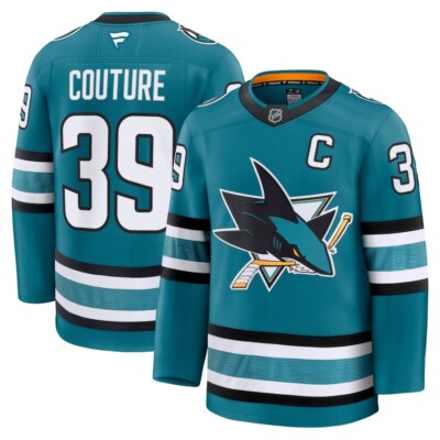 San Jose Sharks Logan Couture #39 Fanatics Teal Home Premium