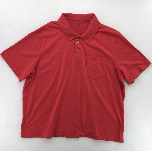 George Polo Shirt Mens 3XL Red 3 Button 