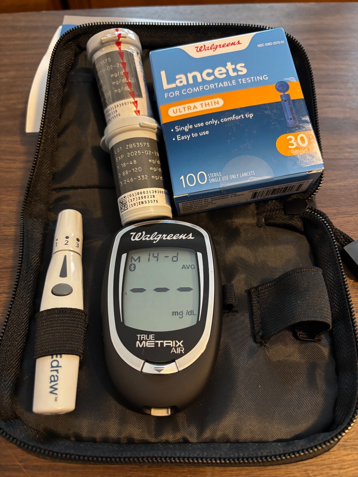 TRUE METRIX Air Diabetic Blood Glucose Meter Kit With Test Strips True metrix air diabetic blood glucose meter kit with test strips
