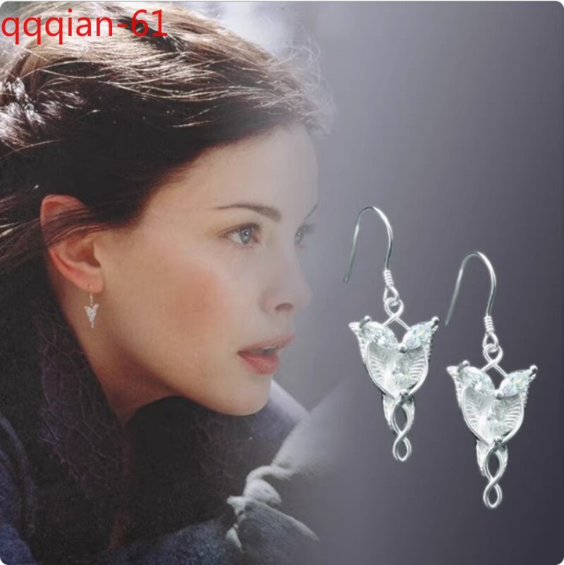 El Señor de los Anillos Arwen Evenstar 925 Plata de Ley Joyería Pendientes Niña Regalo