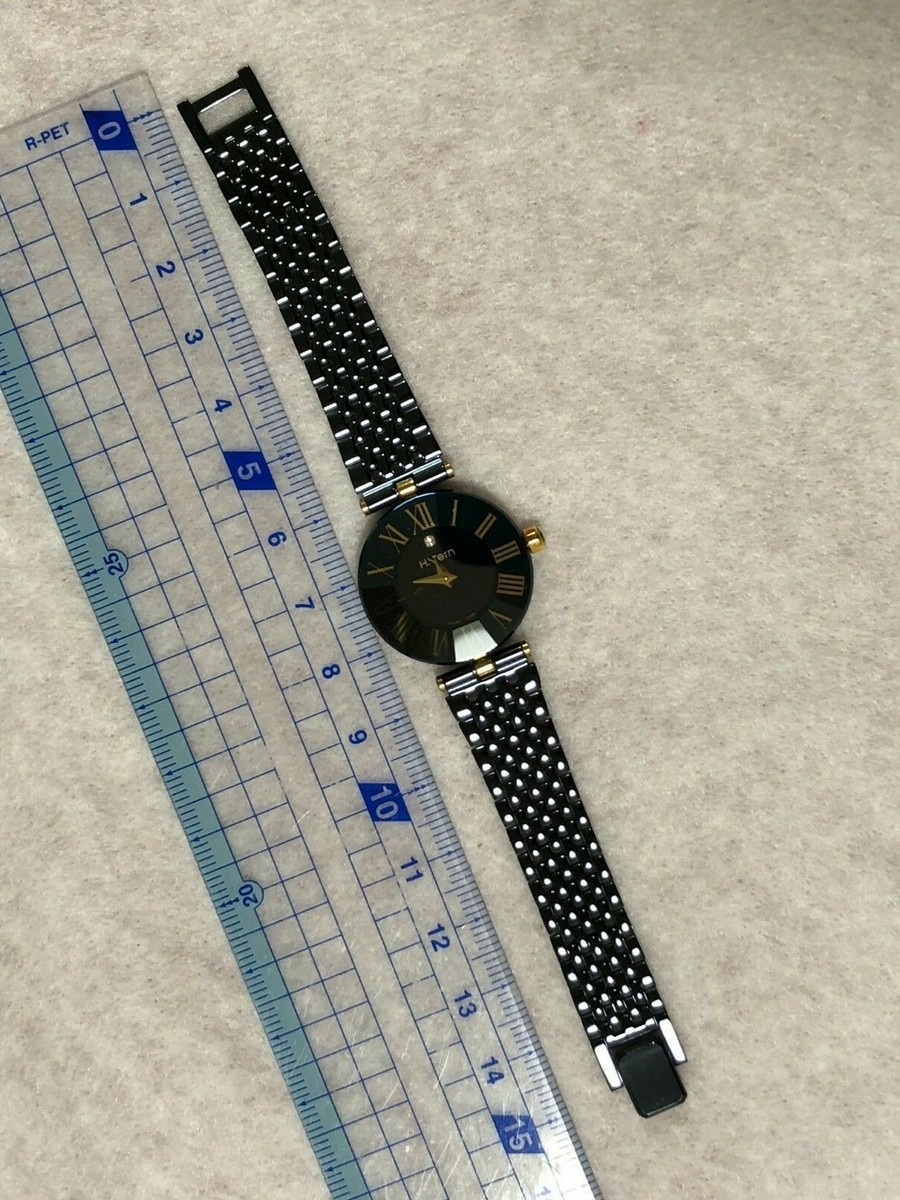 H STERN Watch SAFIRA Yellow Gold Stainless Sapphire Diamond Ladies