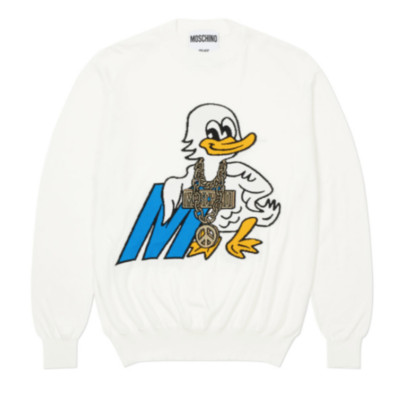 Palace Moschino Knitted Jumper Sweater Size Large White Brand New Free U.S. S&H 