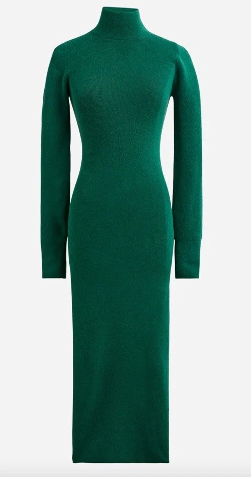 green emerald velvet dress The Emery Cowl Neck Sweater Dress in Emerald (Final Sale) Petite 39" / M