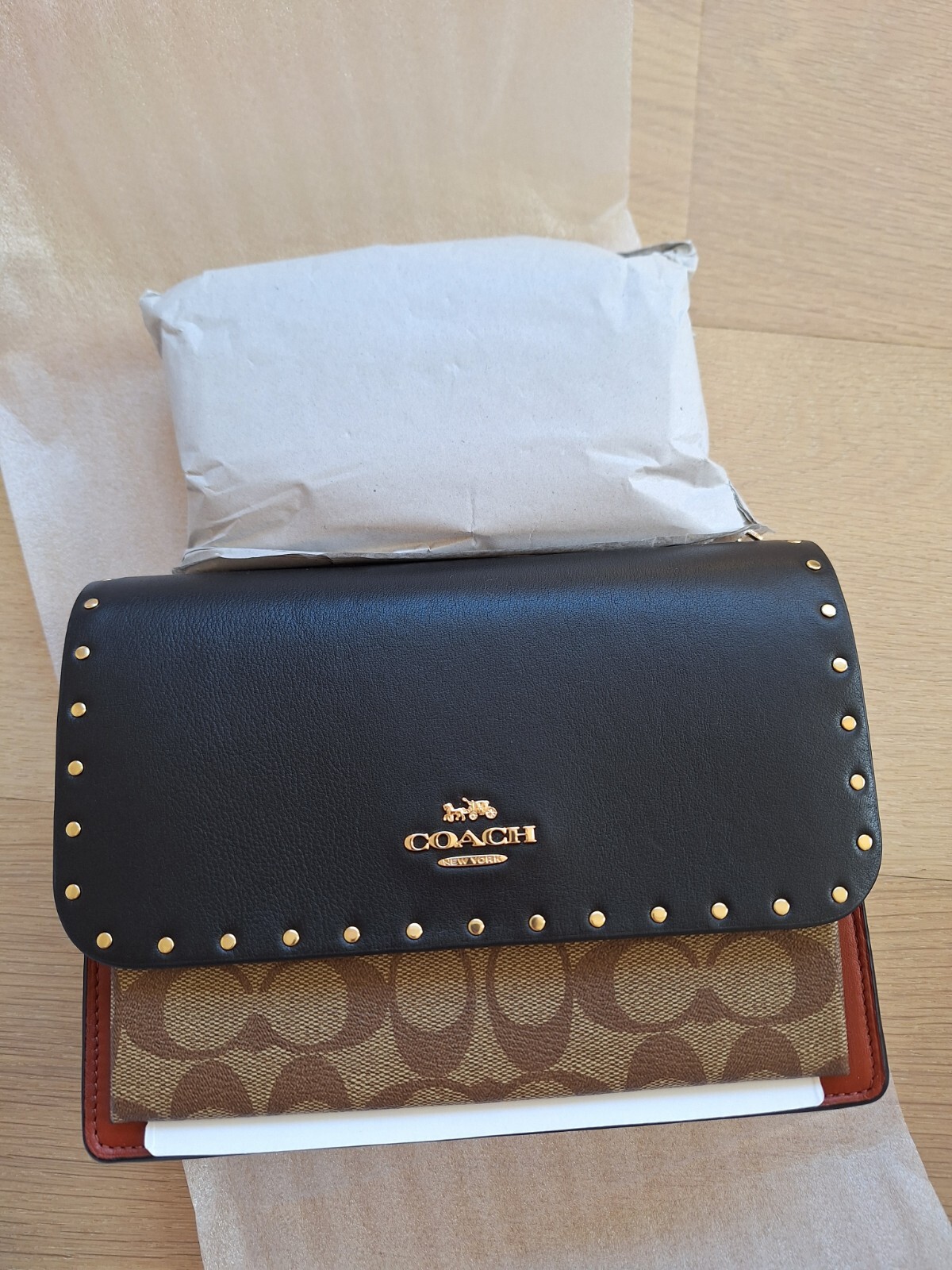Brand New COACH Klare Crossbody In Signature Canvas With Rivets #90400 MSRP $450