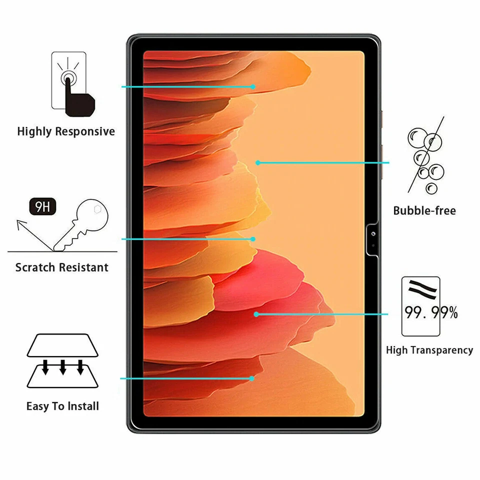 2Pack Tempered Glass Screen Protector For Samsung Galaxy Tab A7 10.4'' T500/T505 - Image 2 of 4