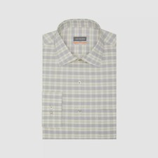  55 Van Heusen Mens Regular-Fit Yellow Stretch Dress Shirt Size 15-15.5 32/33