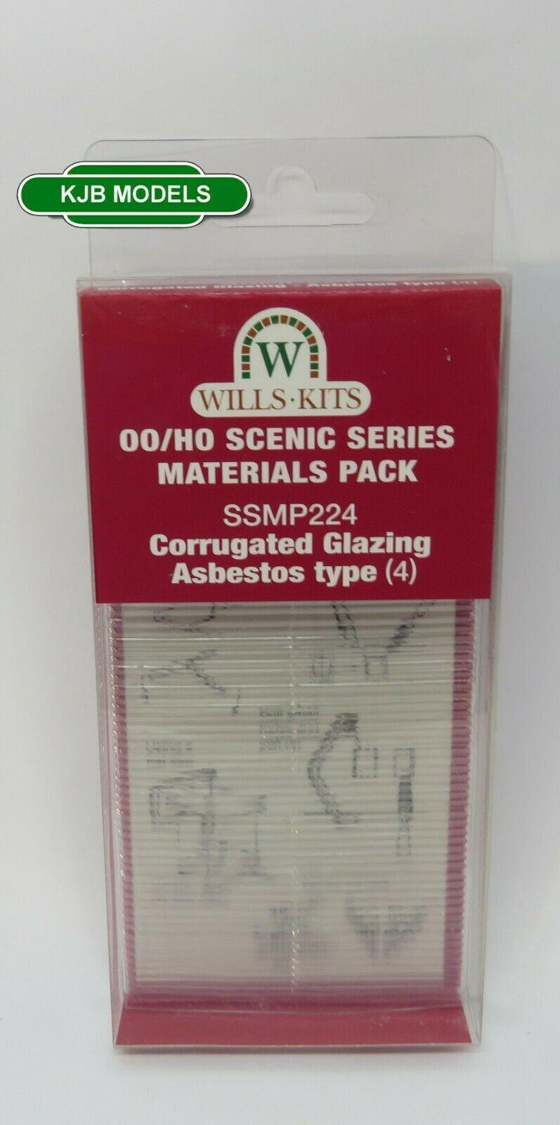 OO Gauge WILLS SSMP224 Corrugated Glazing (4 PK) - Plastic Kit