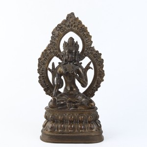 Antique Chinese Gilt Bronze Seated Buddha Statue