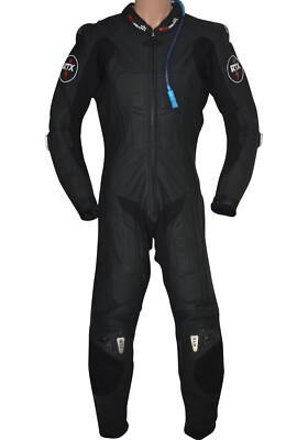 PANTHER Level 2 LEATHER Biker 1 Pc Suit with Stingray & Water Bottle Hump S-3XL