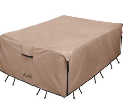 ULTCOVER Rect Patio Heavy Duty Table Cover - Tough Canvas Waterproof MSRP $57