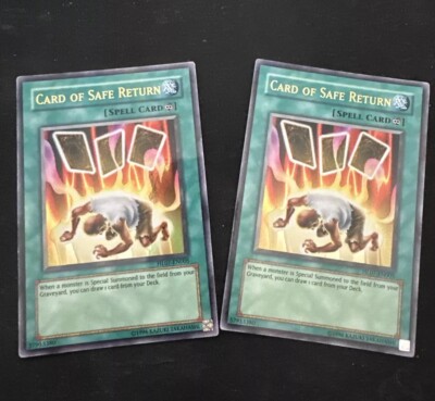 2x YuGiOh Card of Safe Return HL07-EN005 Ultra Parallel Rare Hobby League |  eBay