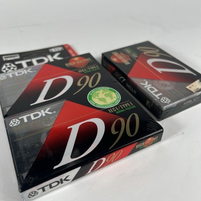TDK Cassette Tapes Lot Of 3 High Output 90 Minutes IECI/Type I Normal Position 