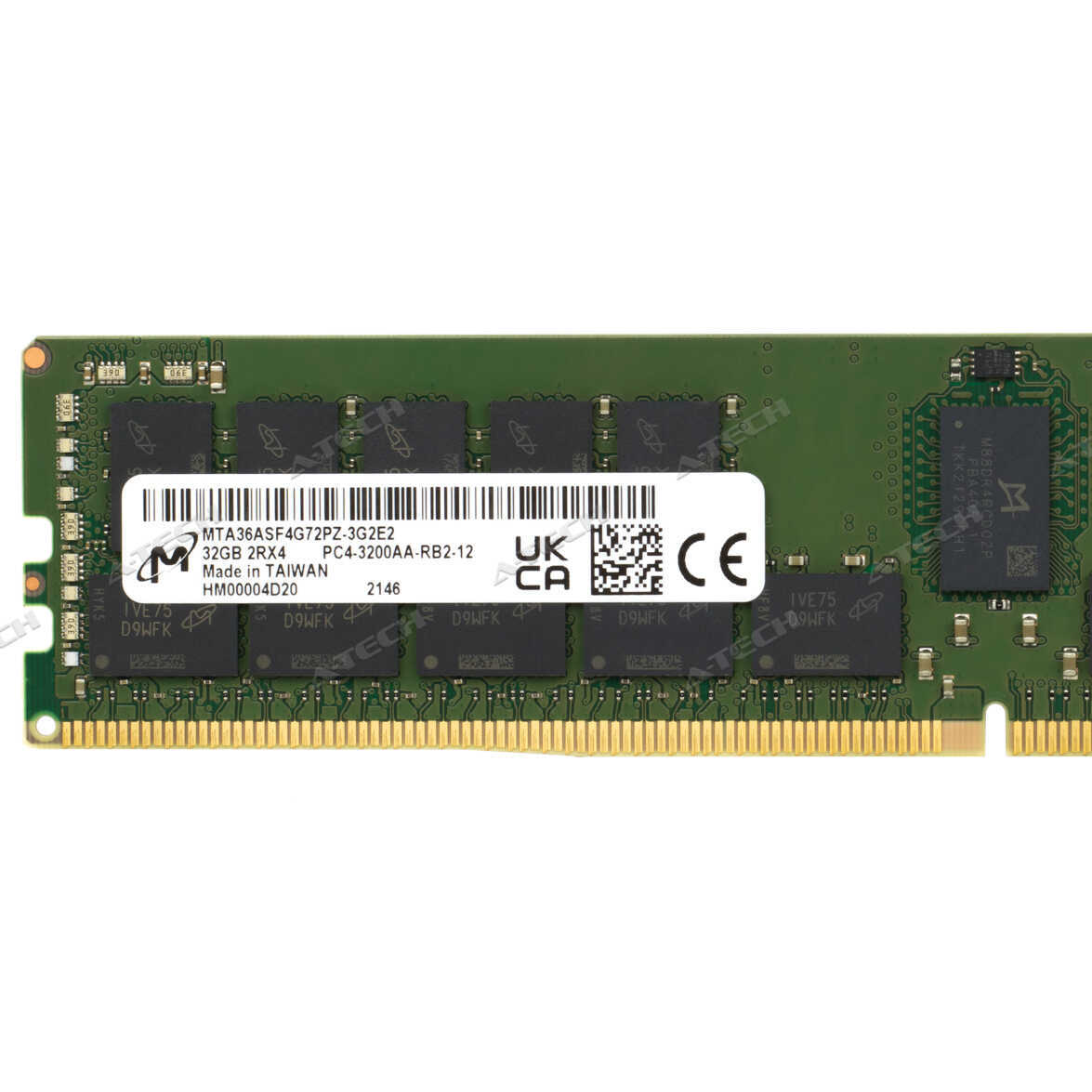 Módulo De Memoria De Servidor Micron 32GB DDR4-3200 PC4-25600 RDIMM ECC - Modelo MTA36ASF4G72PZ-3G2E7