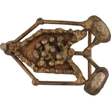 Brass Mcm Brutalist Hippie Hippy Studio Handmade Art 1970s Vintage Belt Buckle