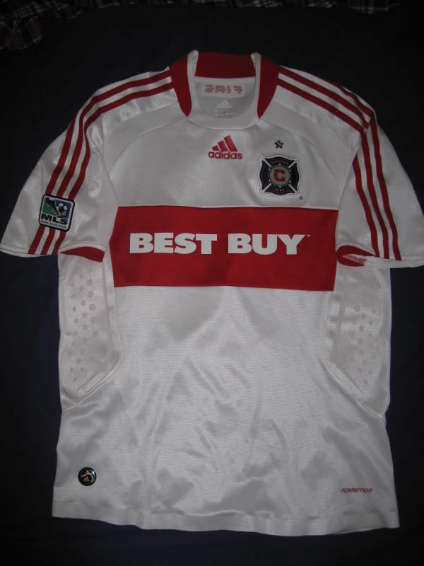 Chicago Fire 2008 Game/Match Used/Worn MLS Adidas Soccer Jersey - Woolard
