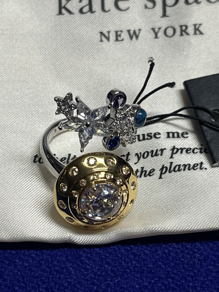 Kate Spade New York Space Cadet Cocktail Ring Size 6 New - Image 3 of 4