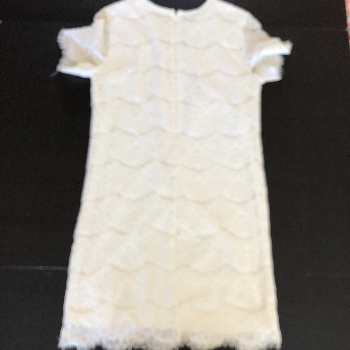 Lulus Take Me to Brunch Ivory White Lace Shift Dress Size S Short Sleeve |  eBay
